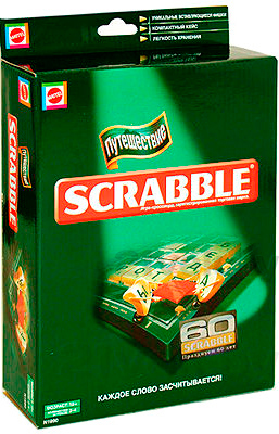 Настольная игра Mattel Скрабл. Путешествие / Scrabble - коробка