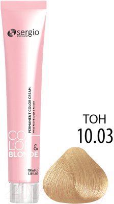 Крем-краска для волос Sergio Professional Color&Blonde 10.03 (очень св.блондин натур.золотист.)
