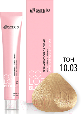 Крем-краска для волос Sergio Professional Color&Blonde 10.03 (очень св.блондин натур.золотист.)