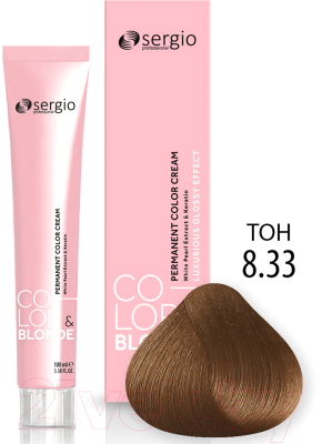 Крем-краска для волос Sergio Professional Color&Blonde 8.33 (блондин золотистый интенсивный)