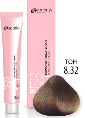 Крем-краска для волос Sergio Professional Color&Blonde 8.32 (блондин песочный)