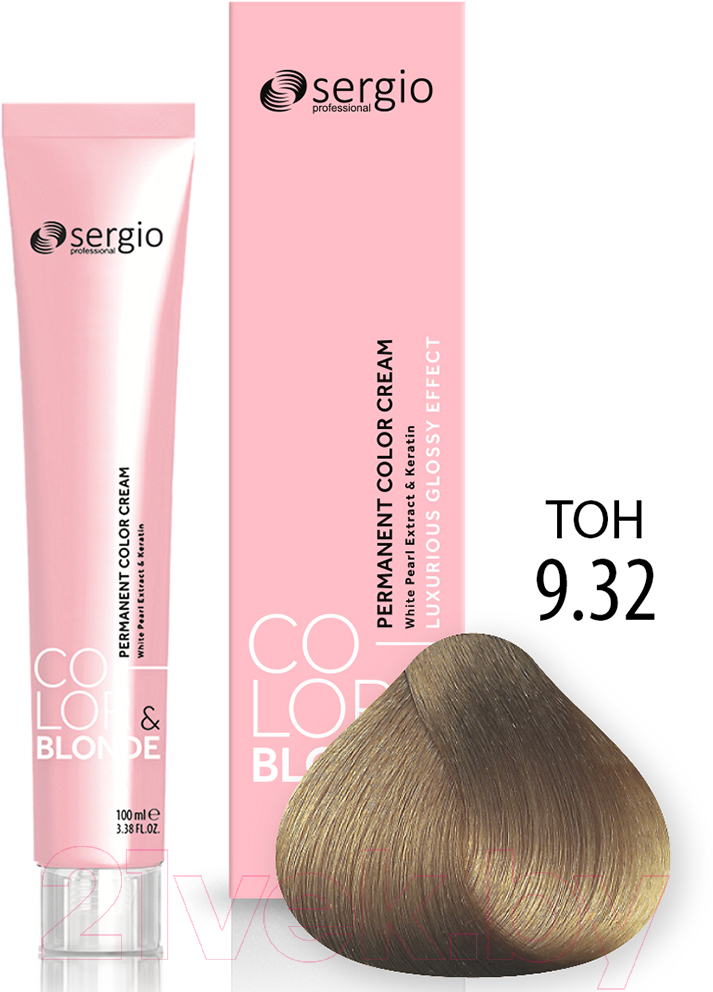 Крем-краска для волос Sergio Professional Color&Blonde 9.32 (светлый блондин песочный) — фото 2