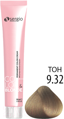 Крем-краска для волос Sergio Professional Color&Blonde 9.32 (светлый блондин песочный)