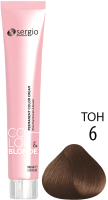 Крем-краска для волос Sergio Professional Color&Blonde 6 (cioccolato темно-русый шоколад) - 