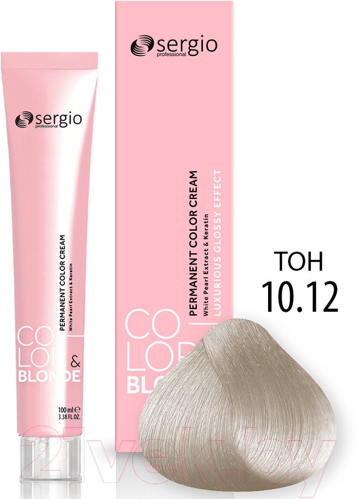 Крем-краска для волос Sergio Professional Color&Blonde 10.12 (очень св. блондин жемчужный лед) — фото 2