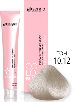 Крем-краска для волос Sergio Professional Color&Blonde 10.12 (очень св. блондин жемчужный лед)