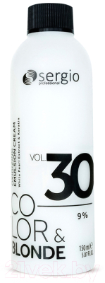 Эмульсия для окисления краски Sergio Professional Color&Blonde 30Vol. 9% (150мл)