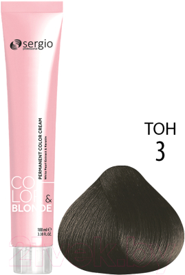 Крем-краска для волос Sergio Professional Color&Blonde 3 (темно-коричневый)