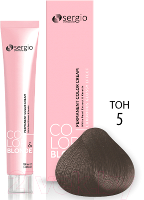 Крем-краска для волос Sergio Professional Color&Blonde 5 (светло-коричневый)