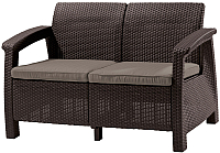 Диван садовый Keter Corfu Love Seat / 223214 (коричневый) - 