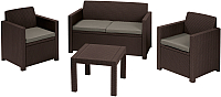 Комплект садовой мебели Keter Alabama Set / 213967 (коричневый) - 