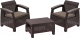 Комплект садовой мебели Keter Corfu Weekend Set / 223235 (коричневый) - 