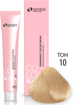 Крем-краска для волос Sergio Professional Color&Blonde 10 (очень светлый блондин)
