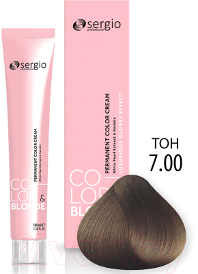 Крем-краска для волос Sergio Professional Color&Blonde 7.00 (средне-русый интенсивный)