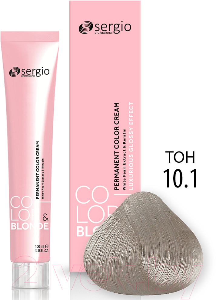 Крем-краска для волос Sergio Professional Color&Blonde 10.1 (очень светлый блондин пепельный) — фото 2