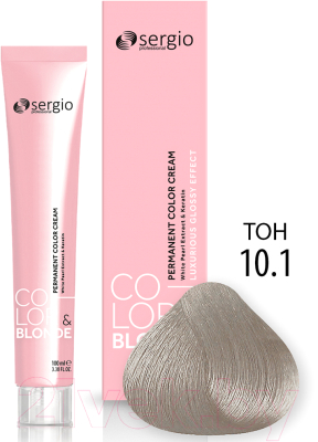 Крем-краска для волос Sergio Professional Color&Blonde 10.1 (очень светлый блондин пепельный)