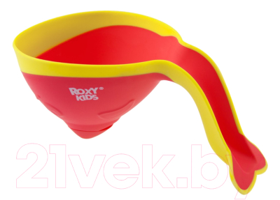 Ковшик для купания Roxy-Kids Flipper RBS-004-C с лейкой (коралловый)