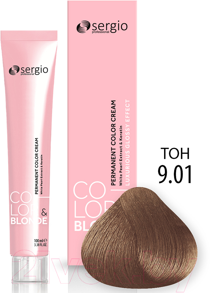 Крем-краска для волос Sergio Professional Color&Blonde 9.01 (светлый блондин легкий пепельный) — фото 2