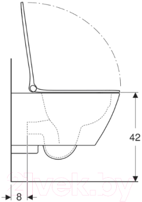 Унитаз подвесной Geberit Smyle Square 500.685.01.1