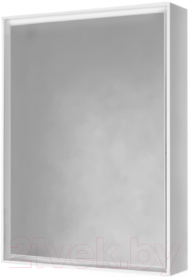 Шкаф с зеркалом для ванной Raval Frame 60 / Fra.03.60/W (с подсветкой и розеткой)