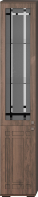 Шкаф-пенал с витриной Мебель-КМК Шарм 1 0722.9 левый (орех донской/орех экко классический)