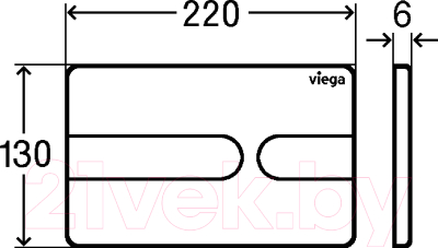 Кнопка для инсталляции Viega Visign for Style 23 / 773052 (пластик, хром)