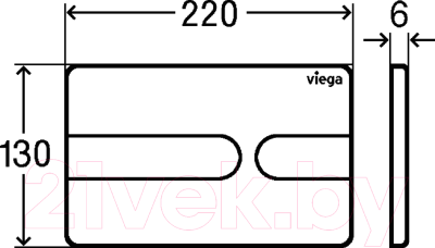 Кнопка для инсталляции Viega Visign for Style 23 / 773175 (пластик, черный)