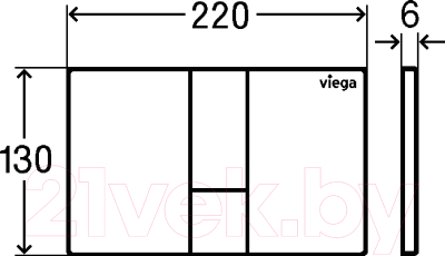 Кнопка для инсталляции Viega Visign for Style 24 / 773267 (пластик, хром)