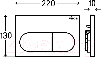 Кнопка для инсталляции Viega Visign for Life 6 / 773748 (пластик, хром)