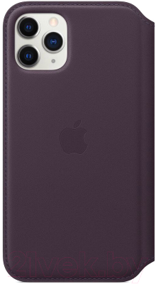 Чехол-книжка Apple Leather Folio для iPhone 11 Pro Aubergine / MX072