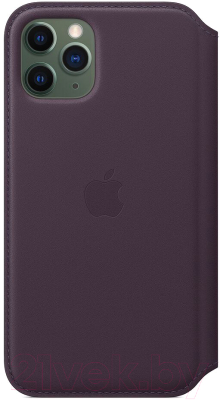 Чехол-книжка Apple Leather Folio для iPhone 11 Pro Aubergine / MX072