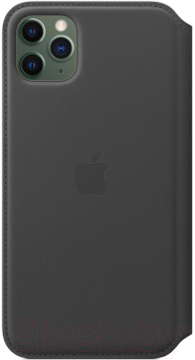 Чехол-книжка Apple Leather Folio для iPhone 11 Pro Max Black / MX082