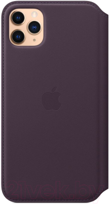 Чехол-книжка Apple Leather Folio для iPhone 11 Pro Max Aubergine / MX092