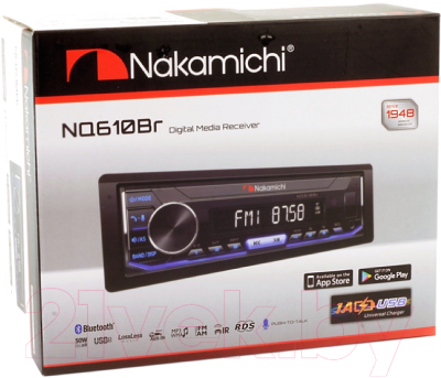 Бездисковая автомагнитола Nakamichi NQ610BR