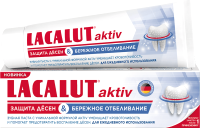 Зубная паста Lacalut Aktiv Защита десен и бережное отбеливание (65г) - 