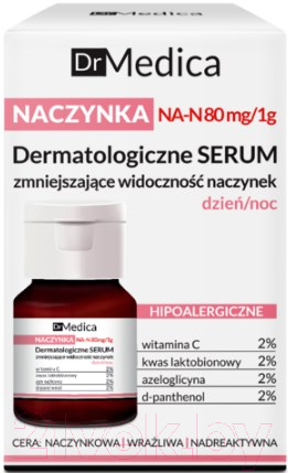 Сыворотка для лица Bielenda Dr Medica Capillary Skin уменьш. видимость капилляров день/ночь (30мл) — фото 2