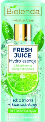 Эссенция для лица Bielenda Fresh Juice детоксифицирующая гидроэссенция лайм (110мл)