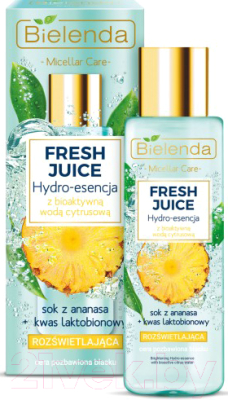 Эссенция для лица Bielenda Fresh Juice осветляющая гидроэссенция ананас (110мл)