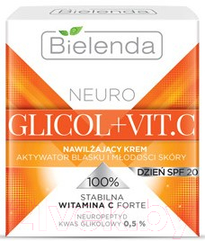 Крем для лица Bielenda Neuro Glicol + Vit.C активатор блеска и молодости SPF20 день (50мл)