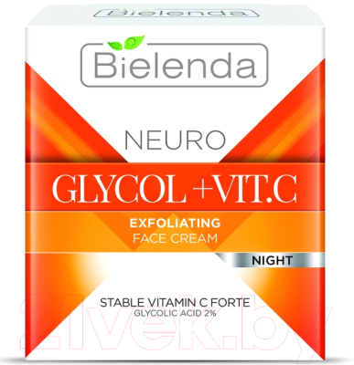 Крем для лица Bielenda Neuro Glicol+Vit.C отшелуш. корректор морщин пигмент. пятен ночь (50мл)