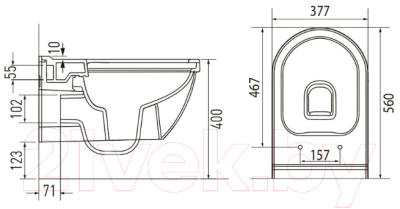 Унитаз подвесной Volle Solar Rimless 13-93-363