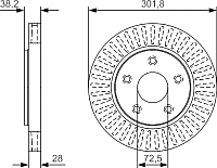 Тормозной диск Bosch 0986479U45