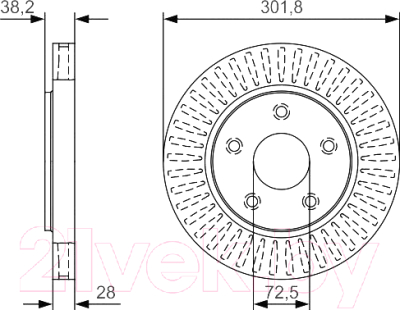 Изображение товара Тормозной диск Bosch 0986479U45