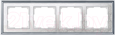 Рамка для выключателя Werkel WL77-Frame-04 / a041169 (хром/белый)