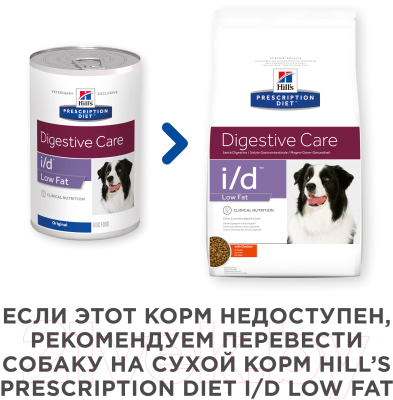 Влажный корм для собак Hill's Prescription Diet Digestive Care i/d Low Fat / 1811 (360г)