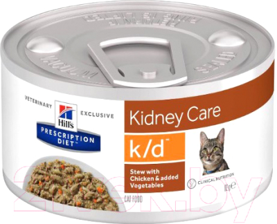 Влажный корм для кошек Hill's Prescription Diet Kidney Care k/d Chicken & Vegetables / 603879 (82г)