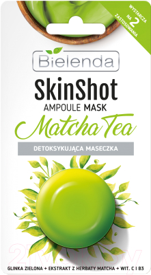 

Маска для лица кремовая Bielenda, Skin Shot детоксифицирующая чай и мята