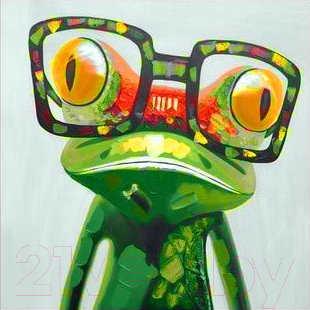 

Набор алмазной вышивки Wizardi, Яркий лягушонок / WD2373