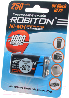 Аккумулятор Robiton 250MH9-1 BL1 (08801)