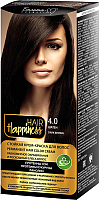 Крем-краска для волос Белита-М Hair Happiness стойкая тон № 4.0 (шатен) - 